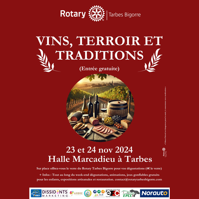 Salon "Vins, Terroirs et Traditions" Du 23 au 24 nov 2024