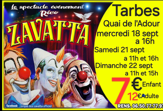 Cirque Rico Zavatta Du 18 au 22 sept 2024